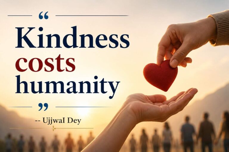 “Kindness costs humanity” — UjjwaI Dey